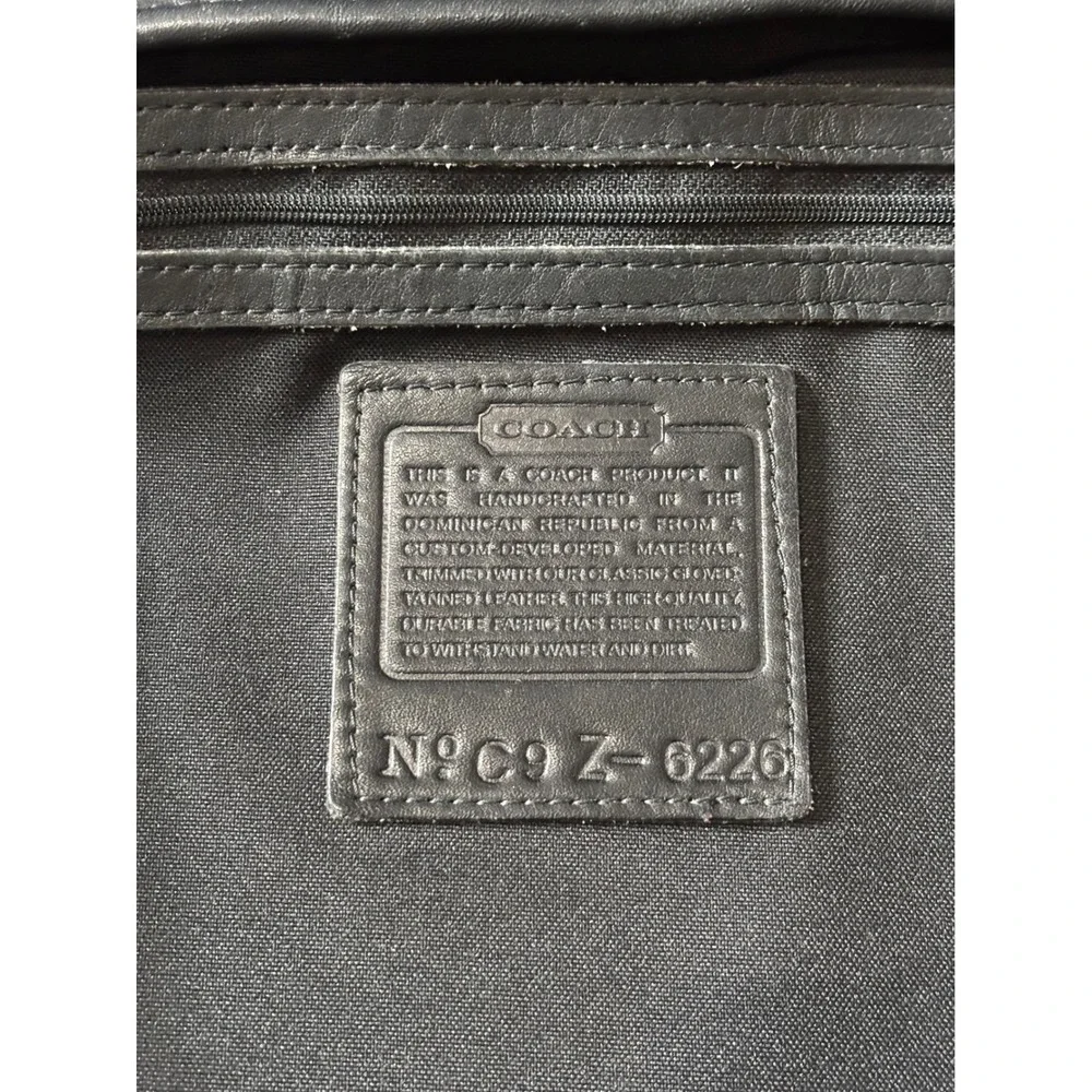 Vintage Coach Black Nylon Leather Trim Messenger Bag Flap Crossbody 6226